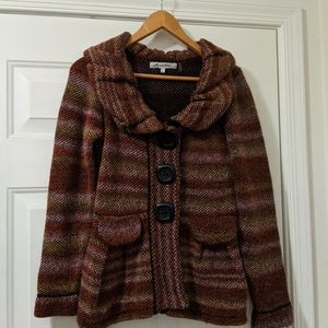 Beautiful Multicolored mohair blend sweater/ jacket small